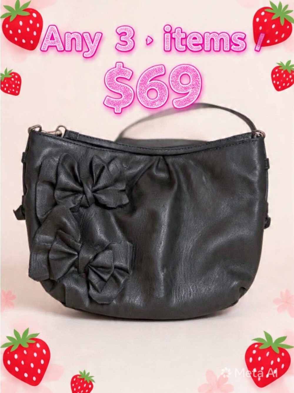 🍓 Jessica Simpson large Women's Crossbody Bag with Bow Accents🍓